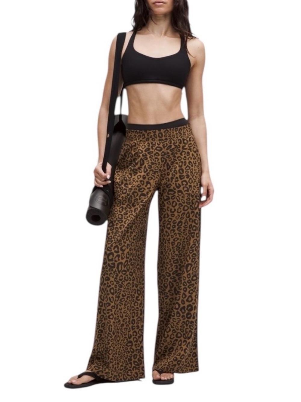 Lululemon Swift Mid-Rise Wide-Leg Pant Leopardo Mini Desert Khaki Multi